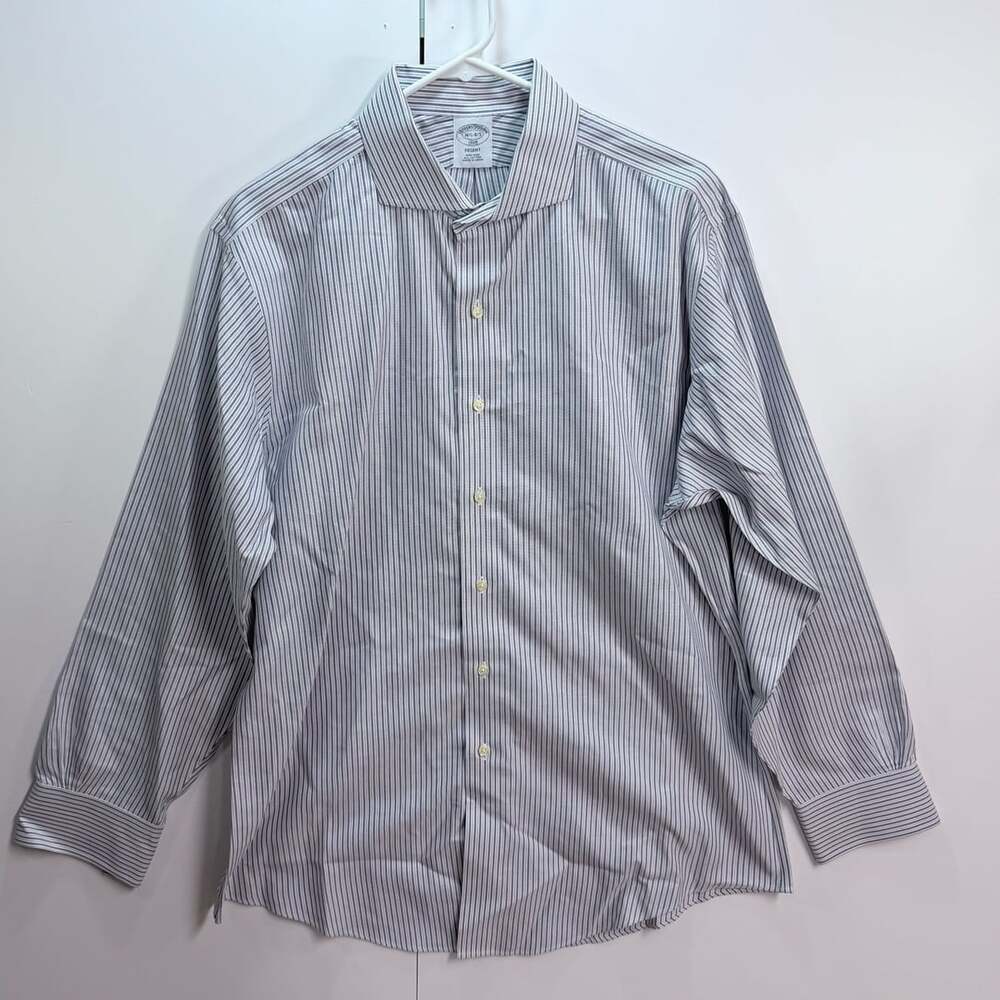 Brooks Brothers Regent Fit 1818 Non-Iron Striped Long Sleeve Dress Shirt
